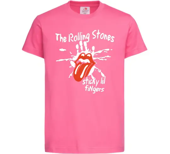 Дитяча футболка The Rolling Stones sticky fingers Яскраво-рожевий фото