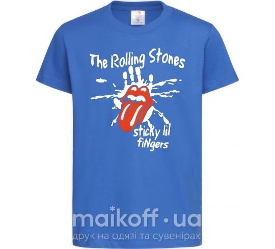 Детская футболка The Rolling Stones sticky fingers Ярко-синий фото