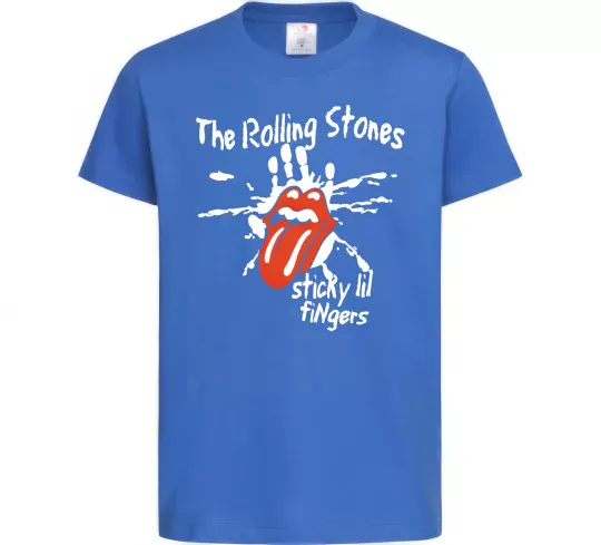 Дитяча футболка The Rolling Stones sticky fingers Яскраво-синій фото