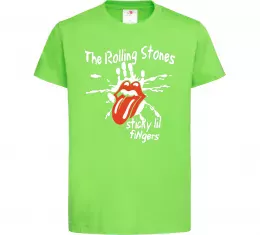 Детская футболка The Rolling Stones sticky fingers Лаймовый фото