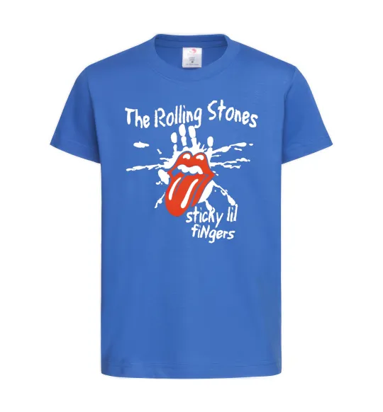 Детская футболка The Rolling Stones sticky fingers Ярко-синий фото
