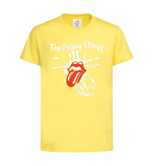 Детская футболка The Rolling Stones sticky fingers Лимонный фото