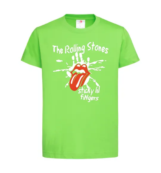 Детская футболка The Rolling Stones sticky fingers Лаймовый фото
