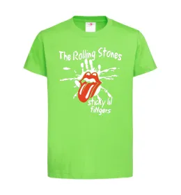Детская футболка The Rolling Stones sticky fingers Лаймовый фото