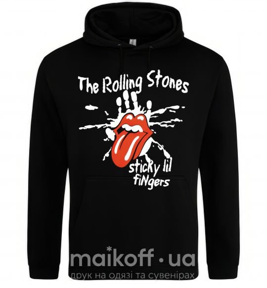 Женская толстовка (худи) The Rolling Stones sticky fingers Черный фото