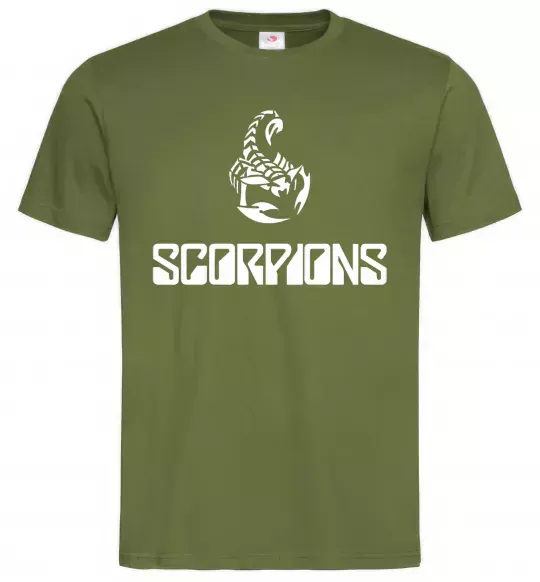 Чоловіча футболка Scorpions logo Оливковий фото