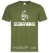 Чоловіча футболка Scorpions logo Оливковий фото