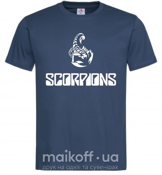 Мужская футболка Scorpions logo Темно-синий фото