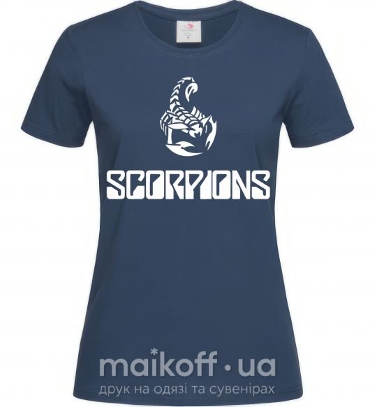 Жіноча футболка Scorpions logo Темно-синій фото