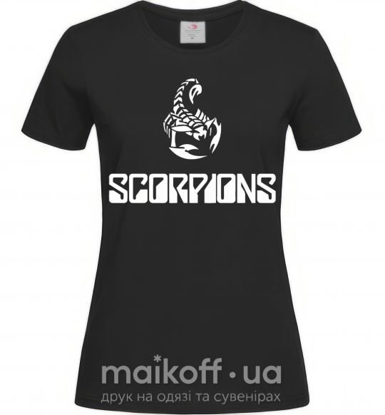 Жіноча футболка Scorpions logo Чорний фото