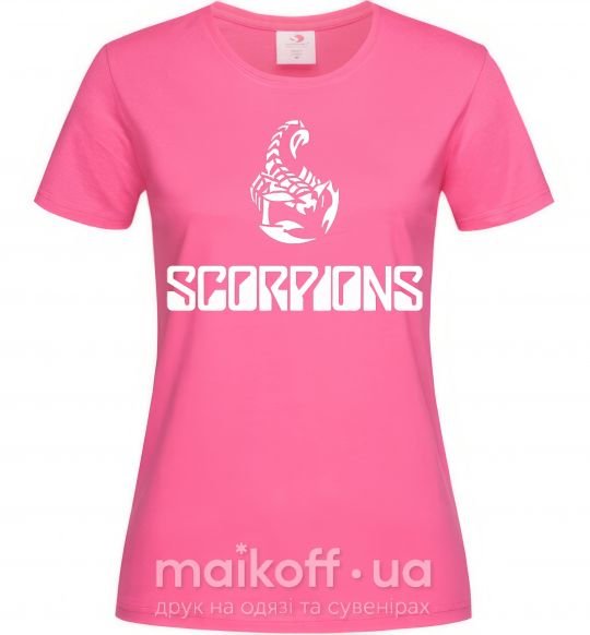 Жіноча футболка Scorpions logo Яскраво-рожевий фото