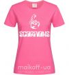 Женская футболка Scorpions logo Ярко-розовый фото
