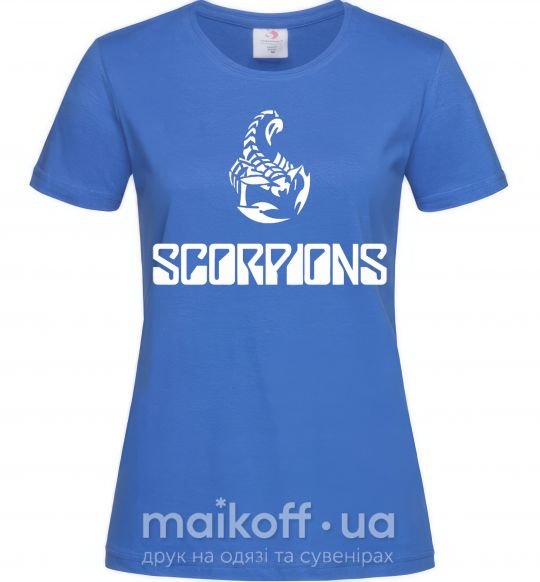 Женская футболка Scorpions logo Ярко-синий фото