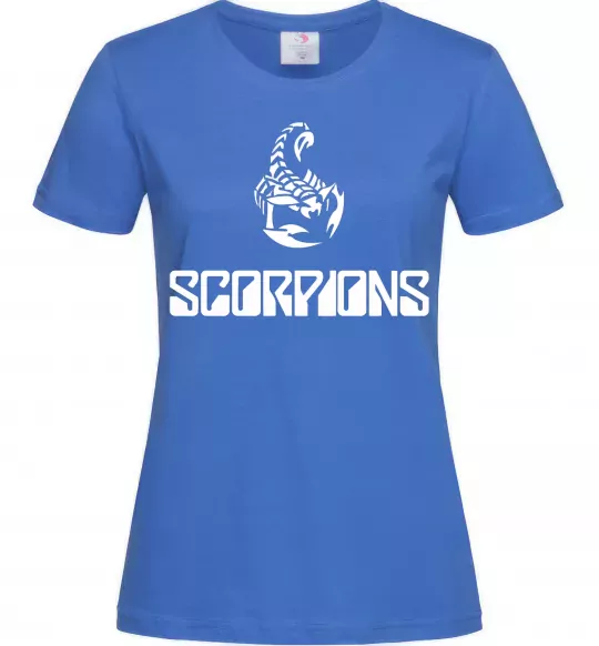 Жіноча футболка Scorpions logo Яскраво-синій фото