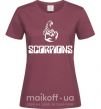 Жіноча футболка Scorpions logo Бордовий фото