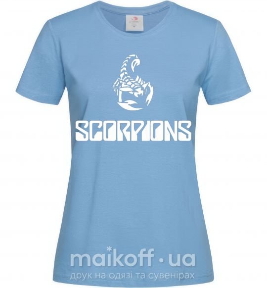 Женская футболка Scorpions logo Голубой фото