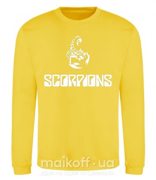 Світшот Scorpions logo Сонячно жовтий фото