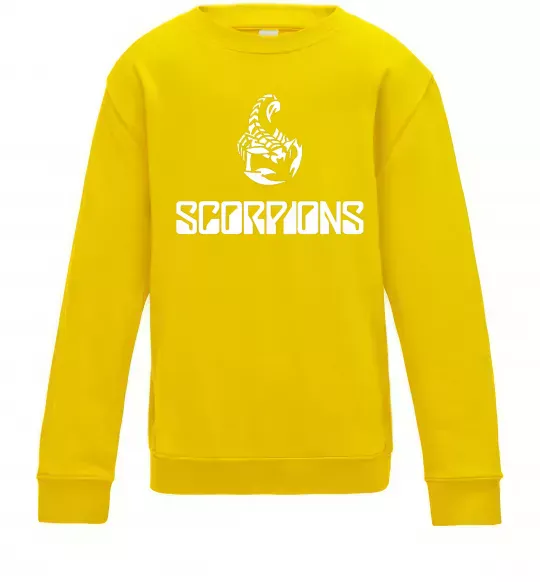 Детский Свитшот Scorpions logo Солнечно желтый фото