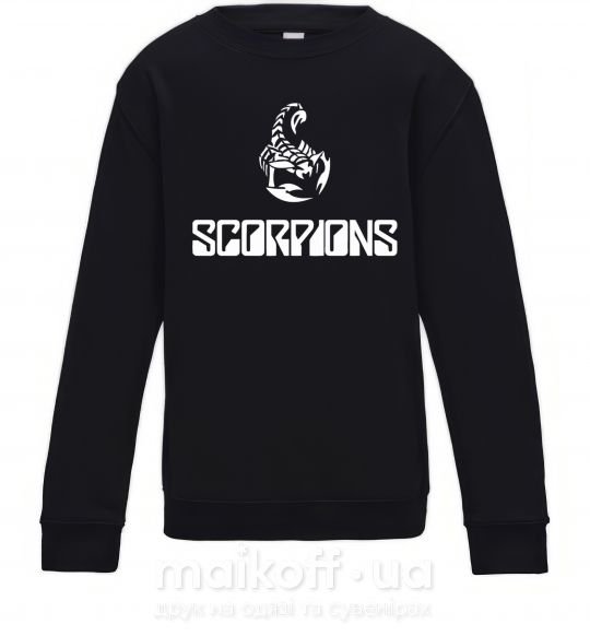 Дитячий світшот Scorpions logo Чорний фото