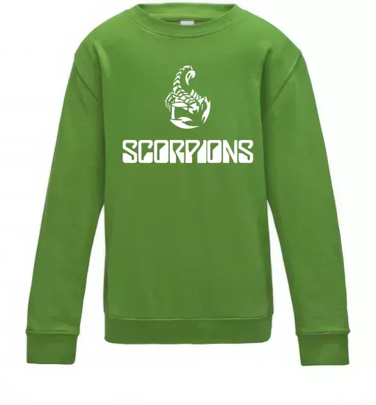 Детский Свитшот Scorpions logo Лаймовый фото