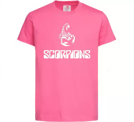 Детская футболка Scorpions logo Ярко-розовый фото