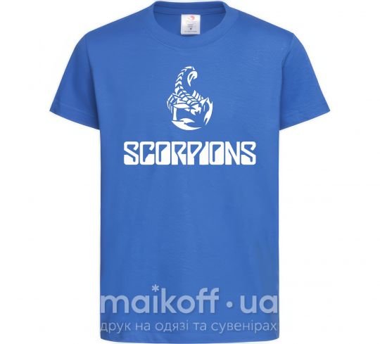 Детская футболка Scorpions logo Ярко-синий фото
