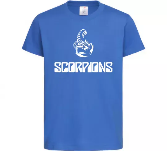 Детская футболка Scorpions logo Ярко-синий фото