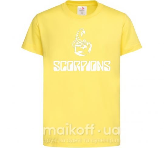Детская футболка Scorpions logo Лимонный фото