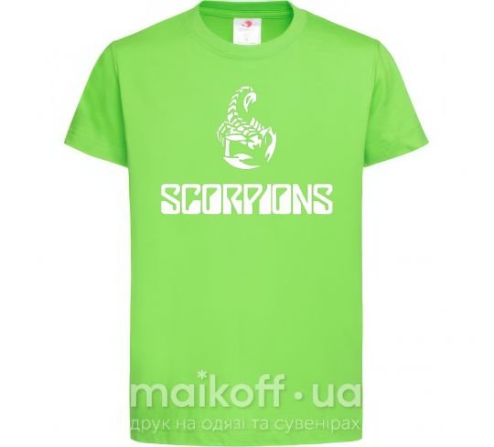 Дитяча футболка Scorpions logo Лаймовий фото