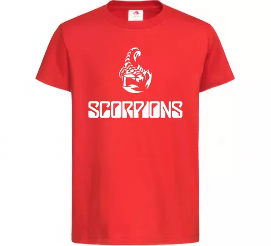 Детская футболка Scorpions logo Красный фото