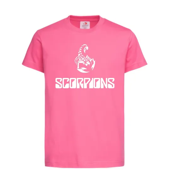 Детская футболка Scorpions logo Ярко-розовый фото