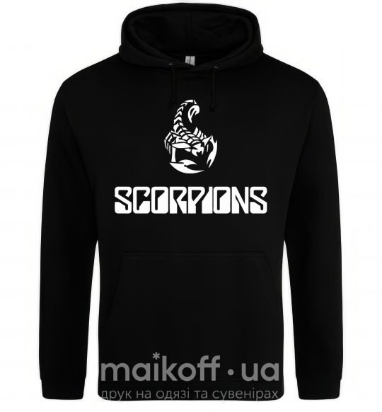 Мужская толстовка (худи) Scorpions logo Черный фото