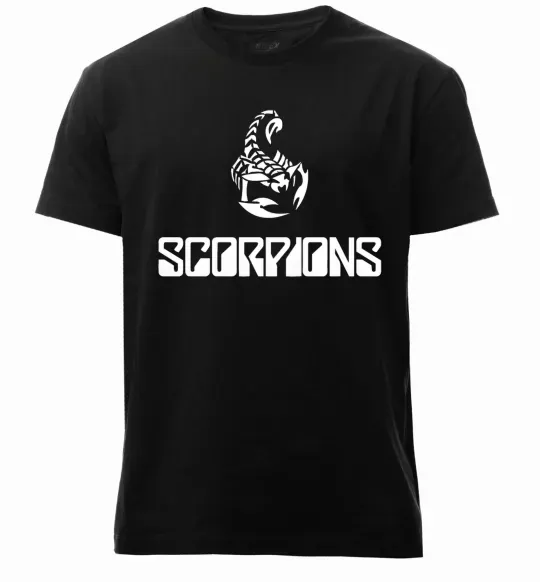 Мужская премиум футболка Scorpions logo Черный фото