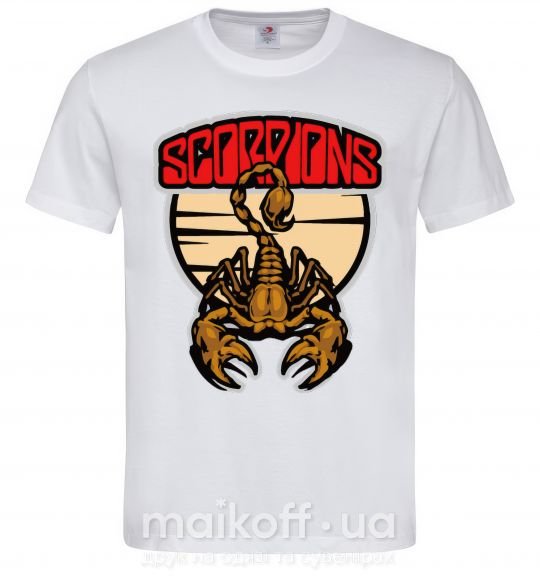 Мужская футболка Scorpions gold Белый фото