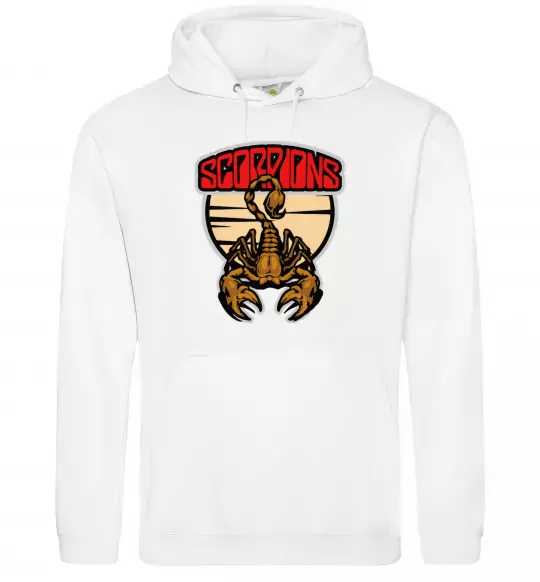 Женская толстовка (худи) Scorpions gold Белый фото