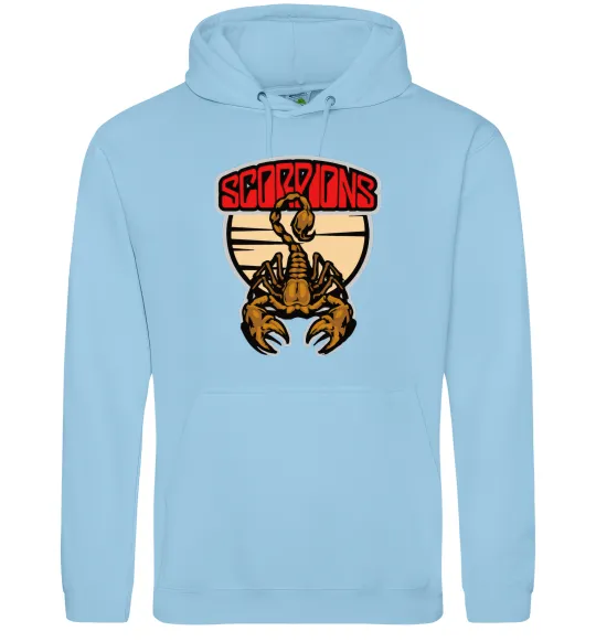Жіноча толстовка (худі) Scorpions gold Блакитний фото