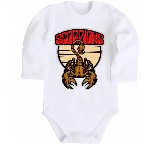 Детский боди Scorpions gold Белый фото