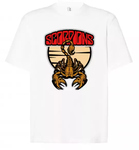 Футболка Оверсайз Scorpions gold Белый фото