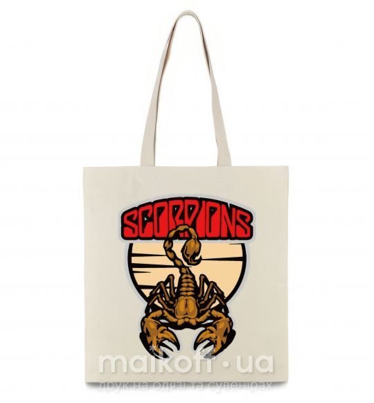 Еко-сумка Scorpions gold Бежевий фото