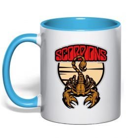 Чашка з кольоровою ручкою Scorpions gold