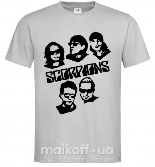 Чоловіча футболка Scorpions faces Сірий фото