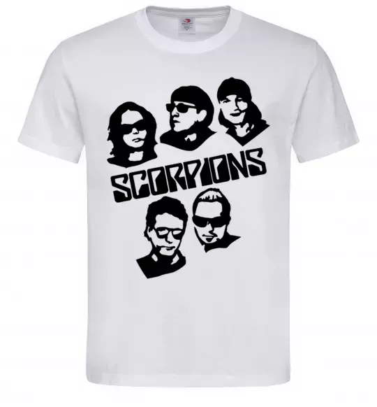 Мужская футболка Scorpions faces Белый фото