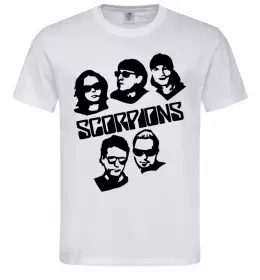 Мужская футболка Scorpions faces Белый фото