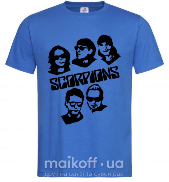 Мужская футболка Scorpions faces Ярко-синий фото