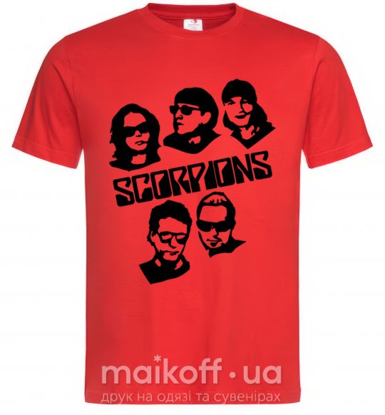 Мужская футболка Scorpions faces Красный фото