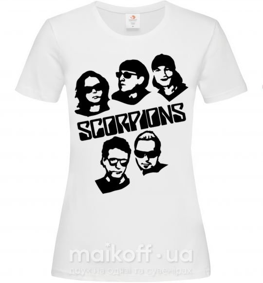 Жіноча футболка Scorpions faces Білий фото
