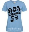 Жіноча футболка Scorpions faces Блакитний фото