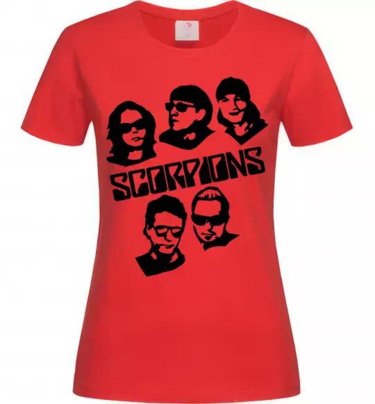 Жіноча футболка Scorpions faces Червоний фото