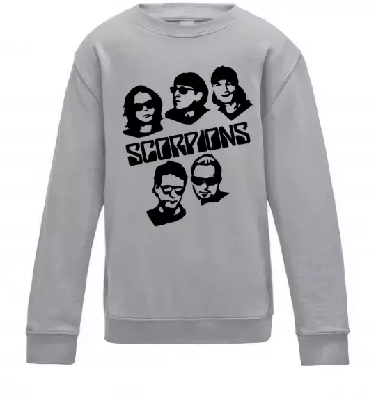 Дитячий світшот Scorpions faces Сірий меланж фото