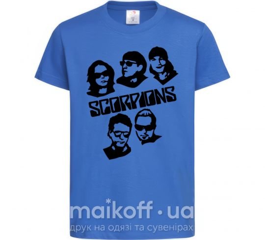 Дитяча футболка Scorpions faces Яскраво-синій фото
